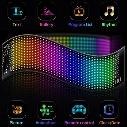 14 Inch Programmable Pixel Panel With Preloaded Animations Scrollable Display For Multi Scenario Use In Support Events Parties And Transportation