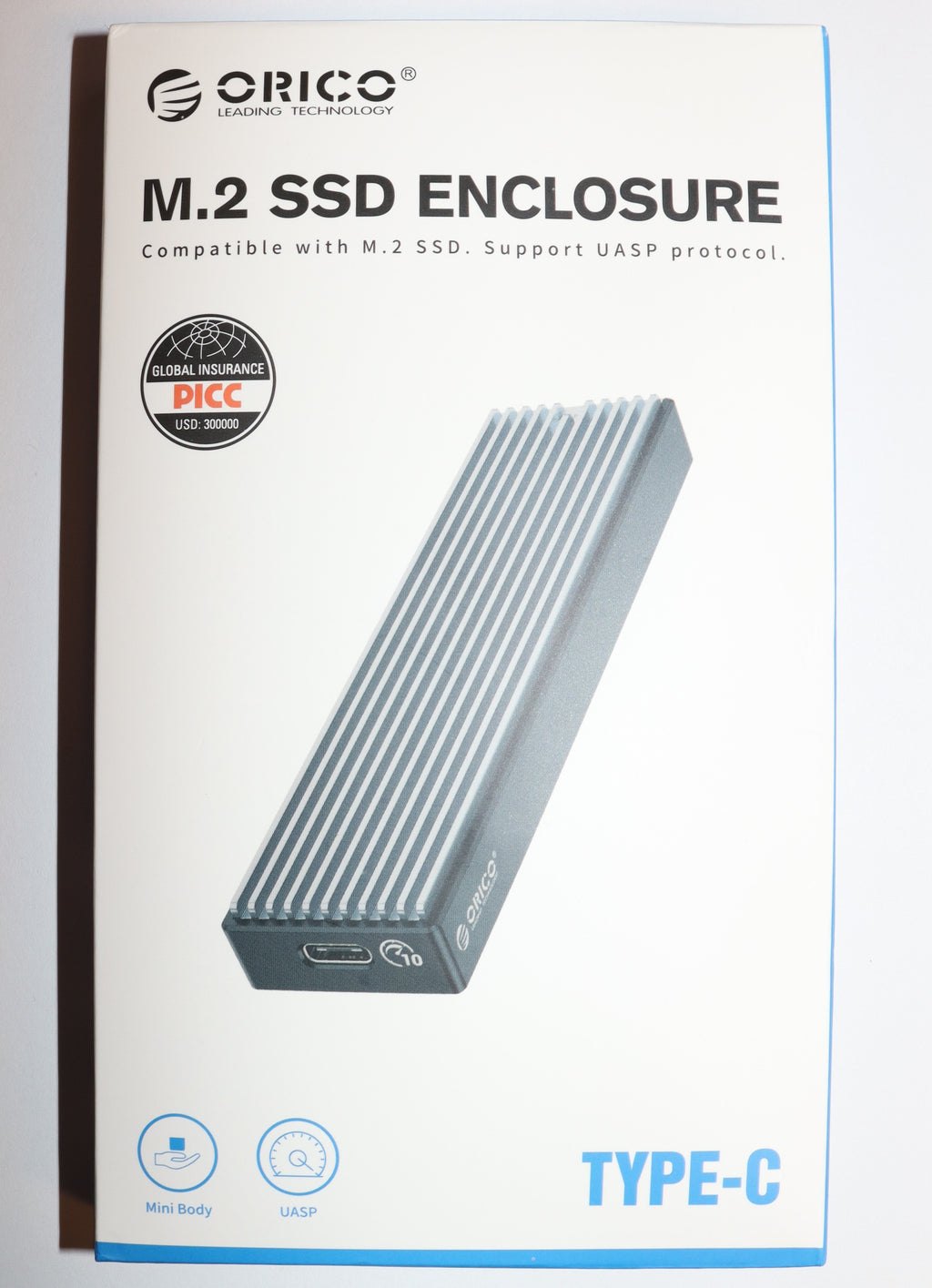 Blazing 10Gbps Speed – ORICO M.2 NVMe/SATA SSD Enclosure, USB 3.1 Gen 2