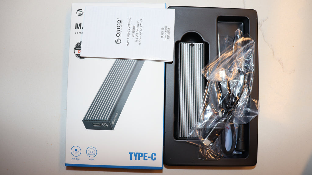 Blazing 10Gbps Speed – ORICO M.2 NVMe/SATA SSD Enclosure, USB 3.1 Gen 2