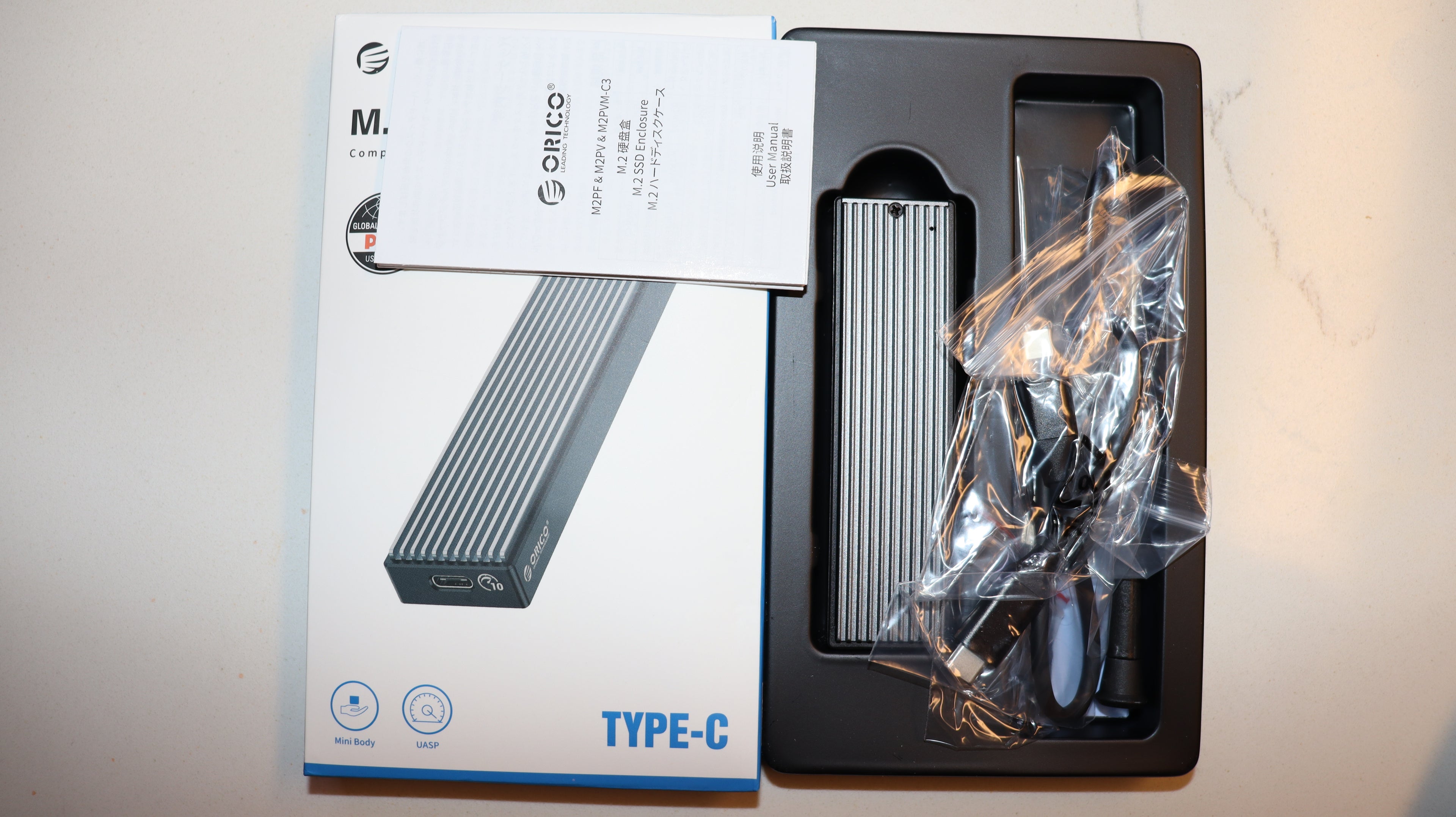 Blazing 10Gbps Speed – ORICO M.2 NVMe/SATA SSD Enclosure, USB 3.1 Gen 2