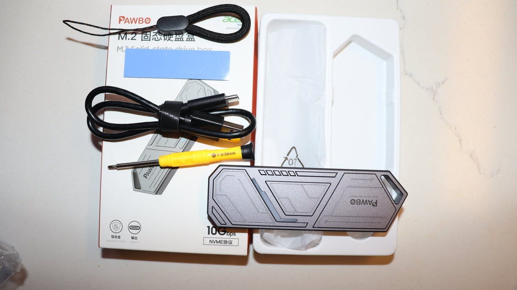 Acer Aluminum M.2 NVMe SSD Enclosure – USB Type-C External Drive with RGB