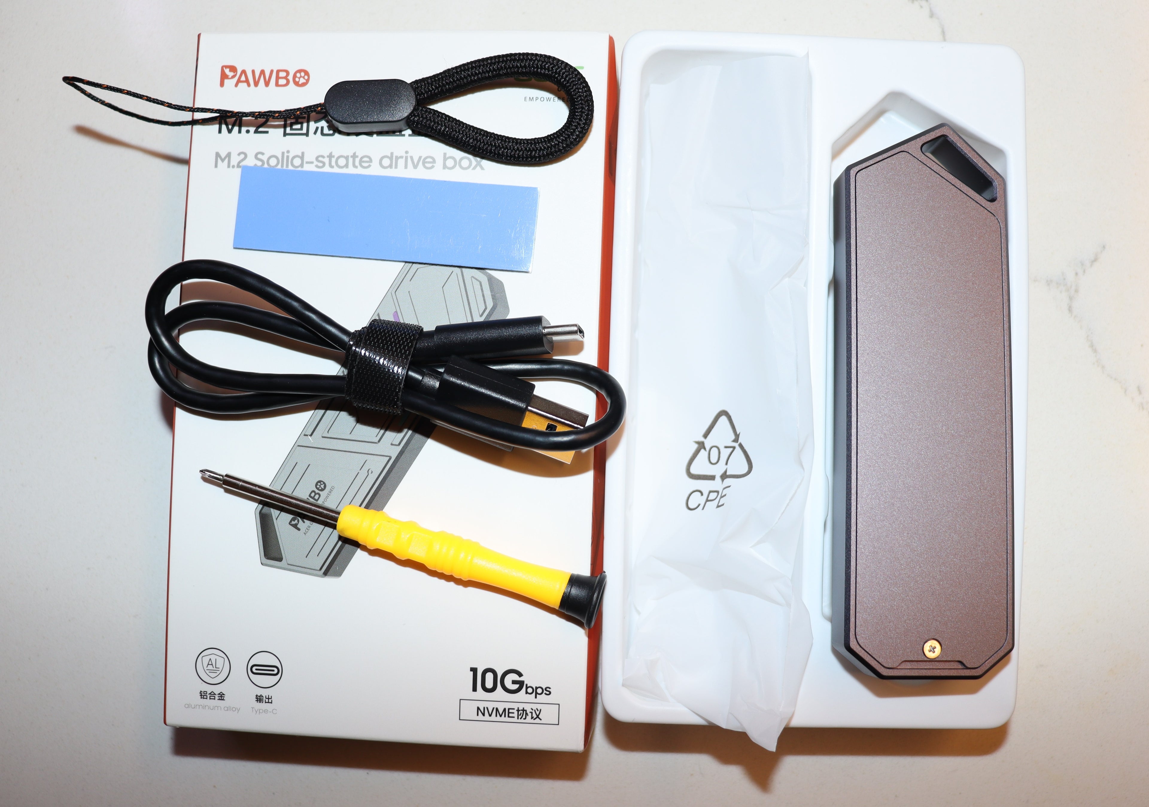 Acer Aluminum M.2 NVMe SSD Enclosure – USB Type-C External Drive with RGB