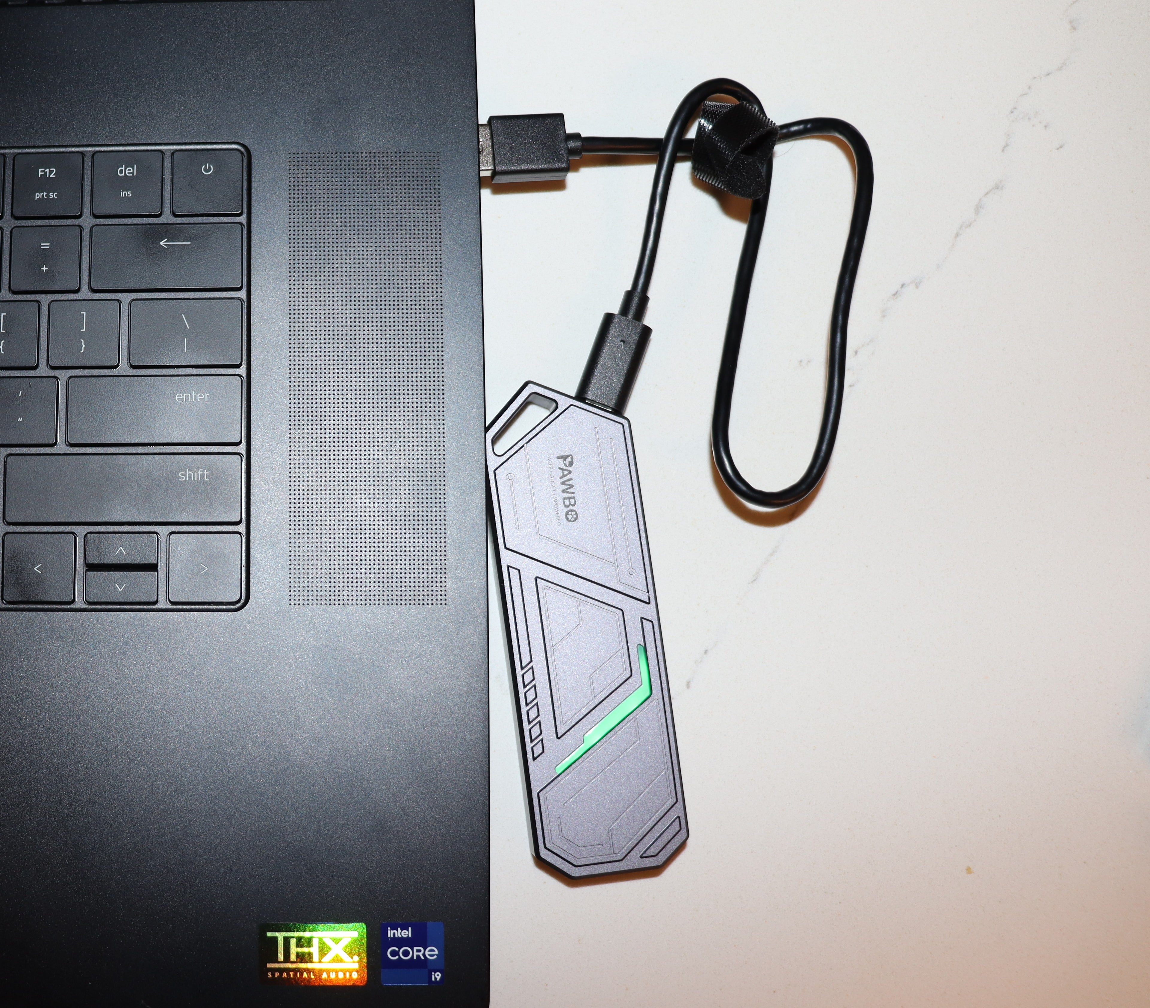 Acer Aluminum M.2 NVMe SSD Enclosure – USB Type-C External Drive with RGB