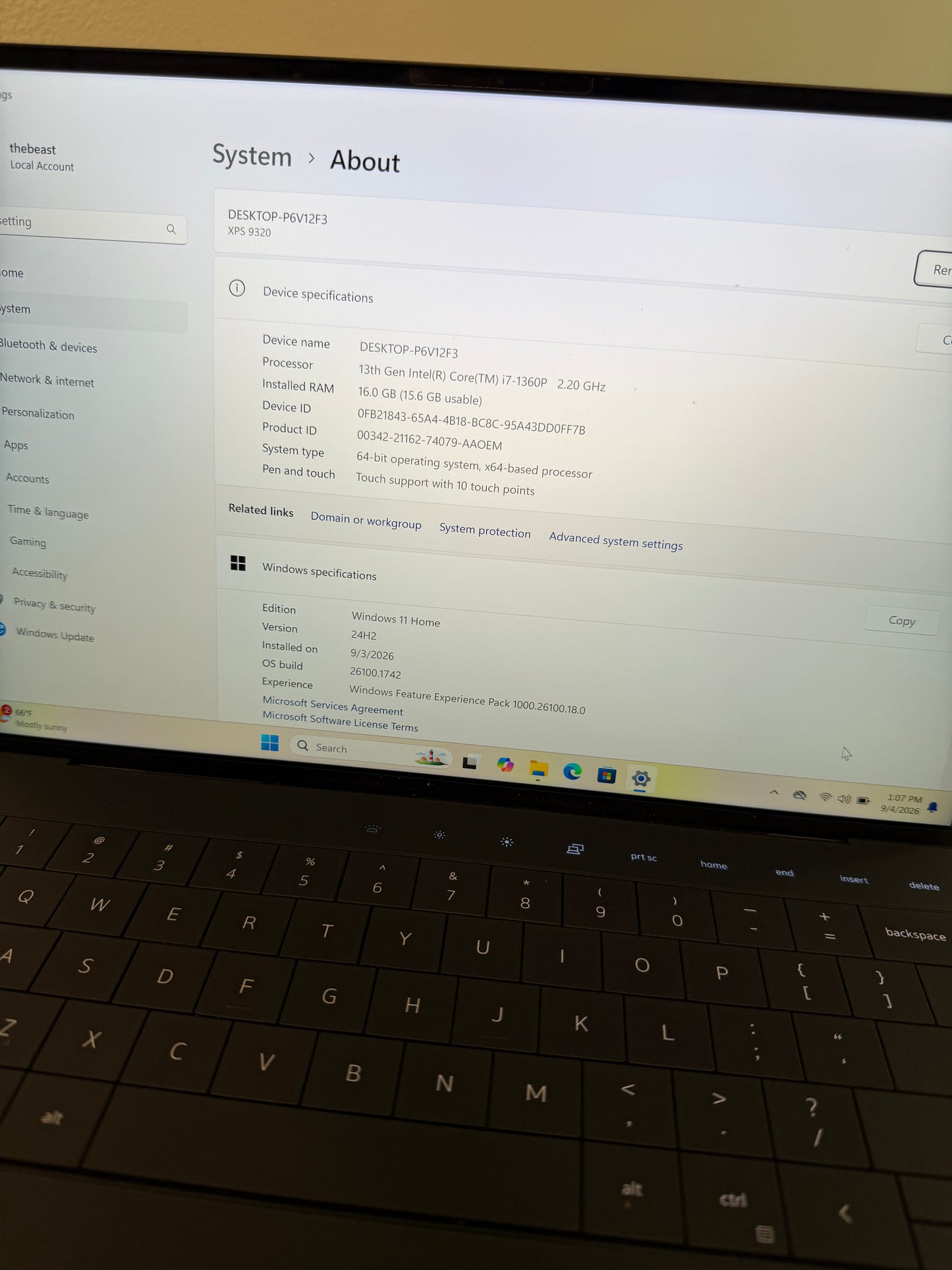Dell XPS 13 Plus 9320 Touchscreen Laptop - Intel i7 13th Gen - 16GB RAM - 512GB SSD - Windows 11