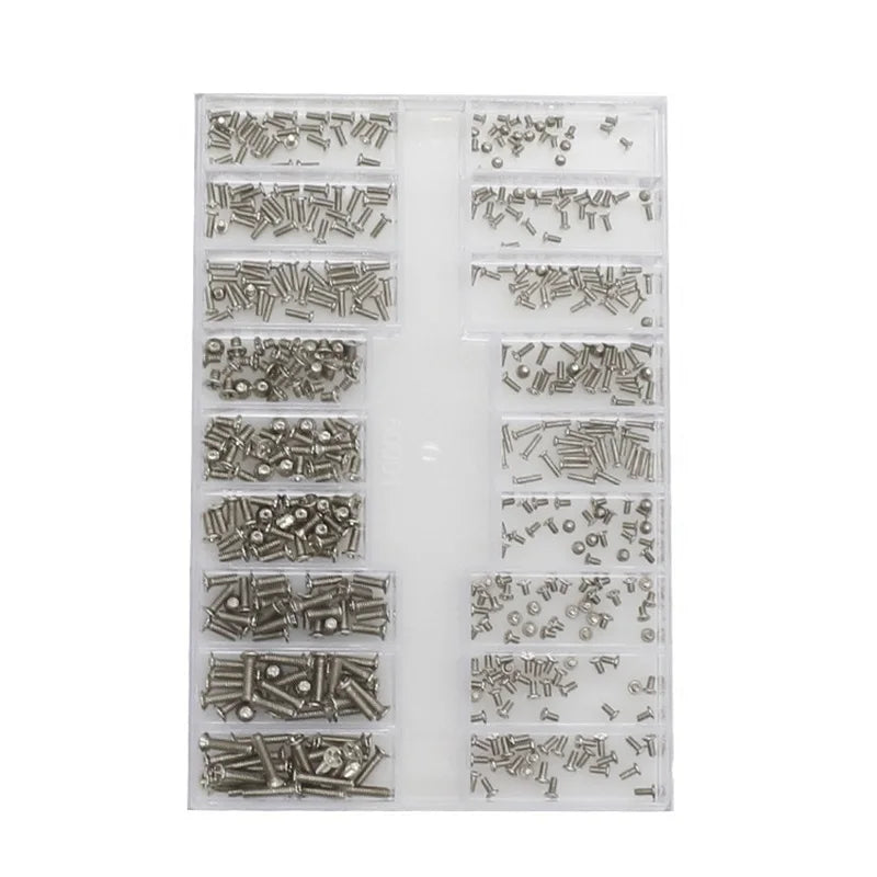 500pcs Mini Screw & Nut Repair Kit – 18 Sizes | For Laptops, Phones, Glasses & Electronics