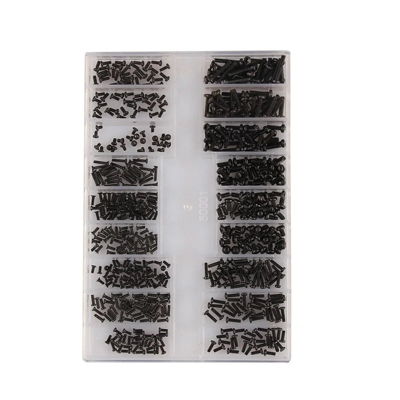 500pcs Mini Screw & Nut Repair Kit – 18 Sizes | For Laptops, Phones, Glasses & Electronics