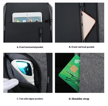 Business Backpack Men USB School Waterproof Backpacks Laptop College Students Schoolbag Large Capacity Bagpacks Back Pack Bags