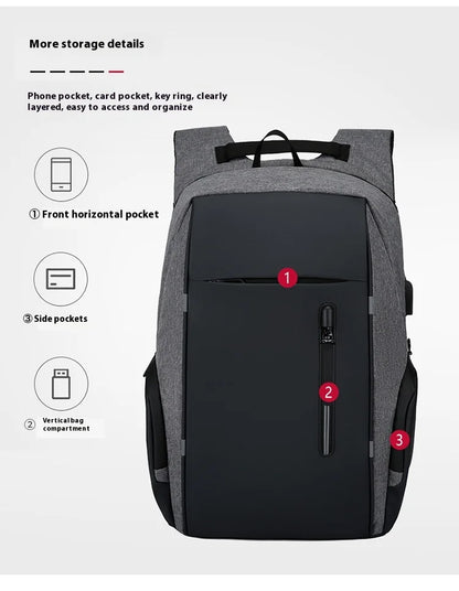 Business Backpack Men USB School Waterproof Backpacks Laptop College Students Schoolbag Large Capacity Bagpacks Back Pack Bags