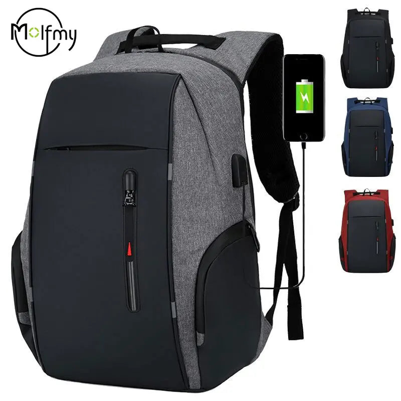 Business Backpack Men USB School Waterproof Backpacks Laptop College Students Schoolbag Large Capacity Bagpacks Back Pack Bags